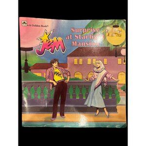 Jem And The Holograms Surprise At Starlight Mansion Book, Golden Book 80s Tweens